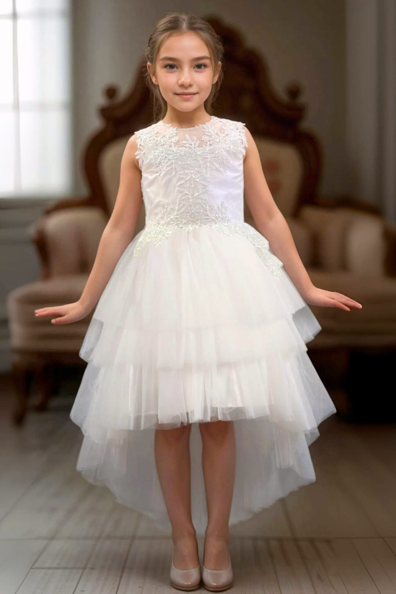 Vestiti Comunione Bambina Abiti di Lusso Bimba Piccole Star