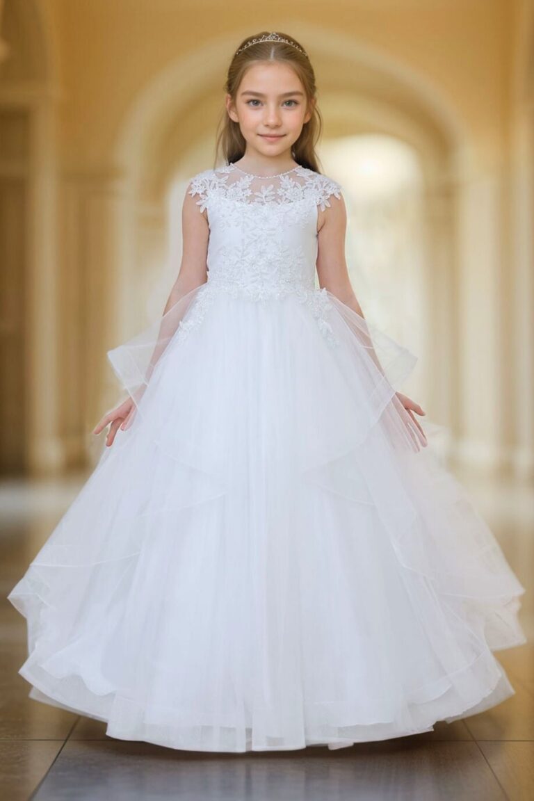 Vestiti Comunione Bambina Abiti di Lusso Bimba Piccole Star